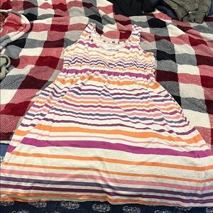 Colorful Striped Sleeveless Dress